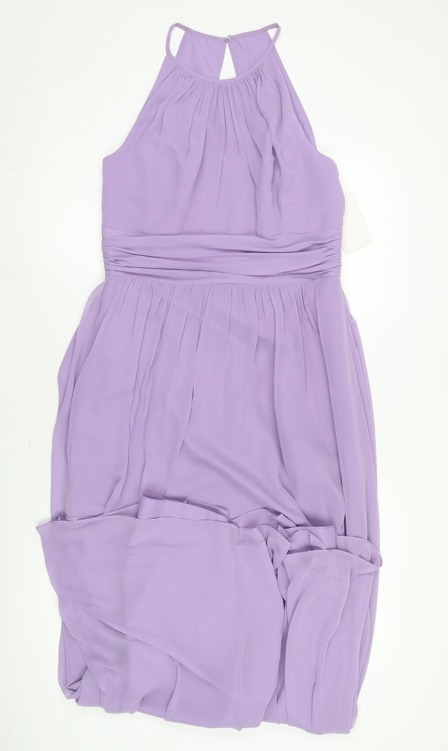 Dessy Group Women's Purple Midi A-Line Dress Size 12