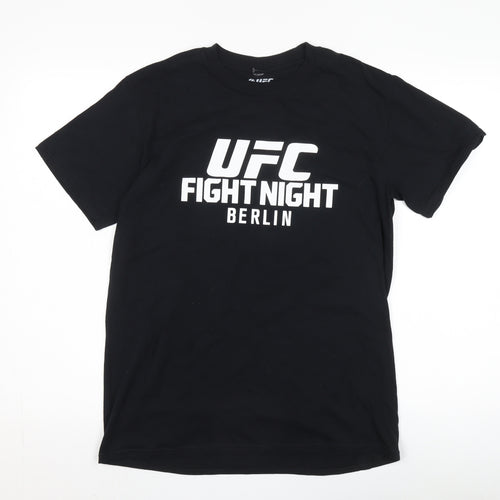 UFC Black Unisex Adults T-Shirt, Medium, Sports Theme