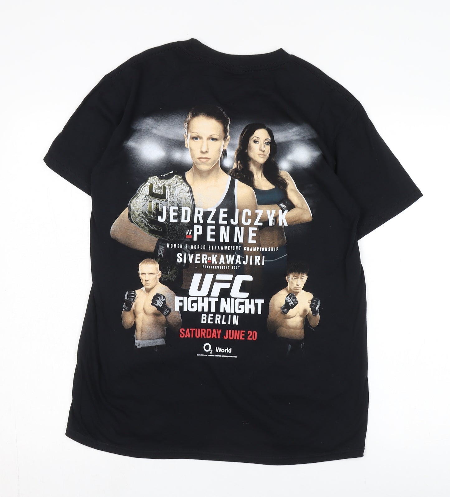 UFC Black Unisex Adults T-Shirt, Medium, Sports Theme