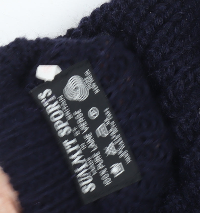 Sulamit Sports Men's Black XL Wool Pullover Jumper