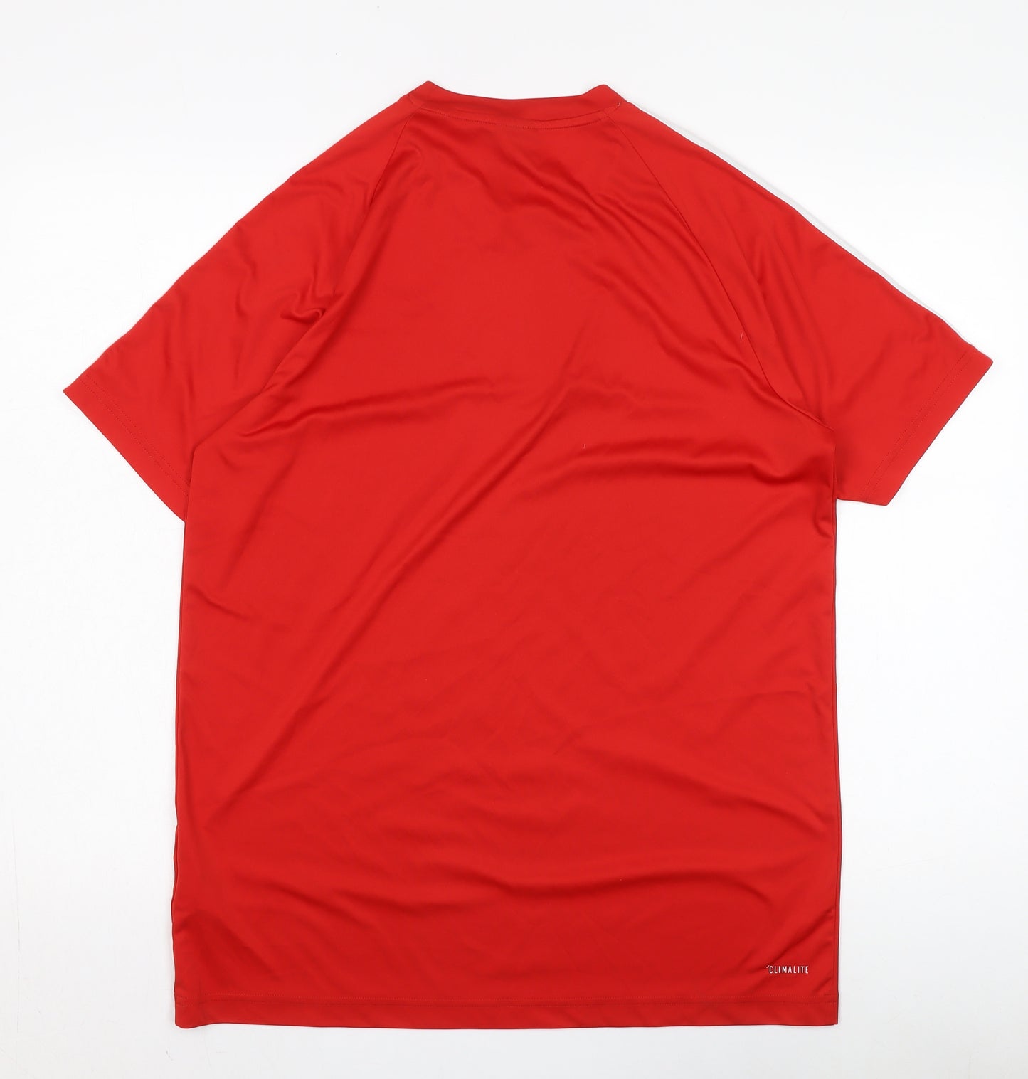 Adidas Men's Red Short Sleeve Logo T-Shirt Size L