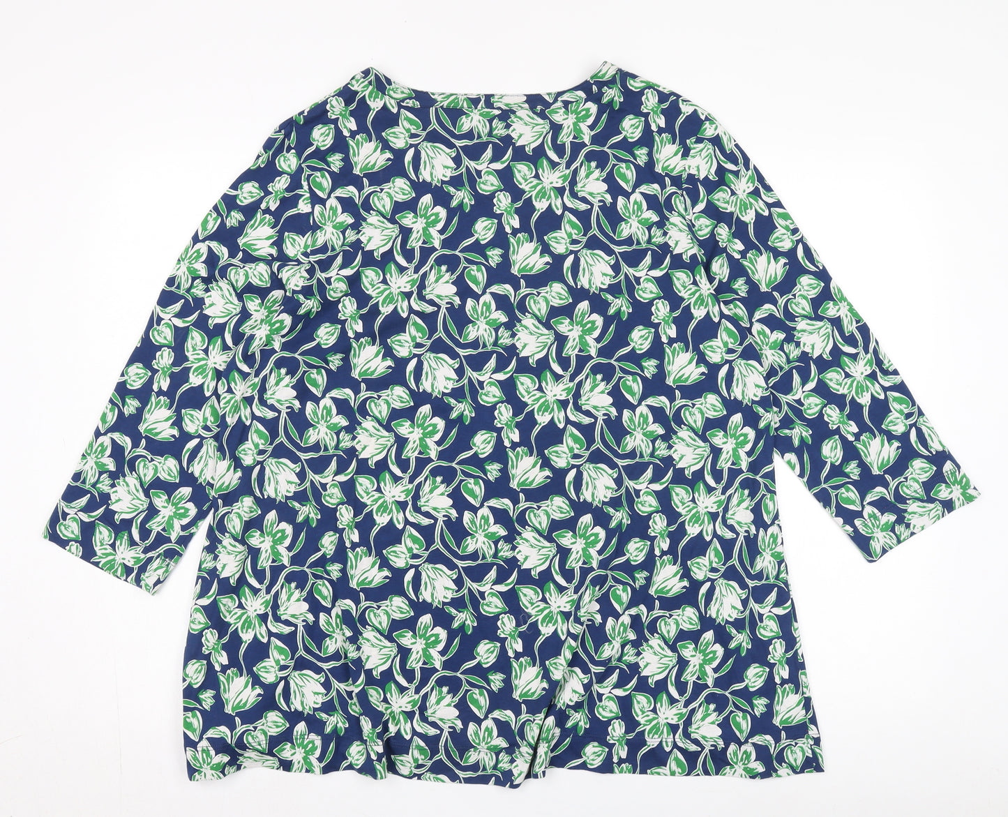 Seasalt Women's Blue Floral Blouse - Size 16