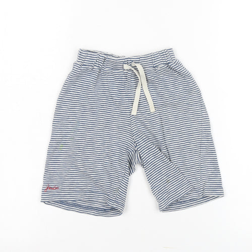 Tom Joule Boys Blue Striped Sweat Shorts, 3 Years, Elastic Waist