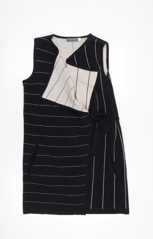 Mint Velvet Women's Black Striped Vest Size 12