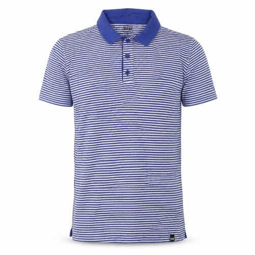 Bam Men's Blue Striped Polo Shirt, S, Casual Style