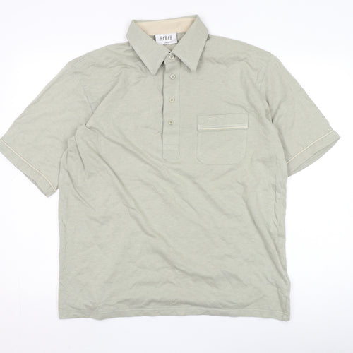 Farah Men's Beige Polo Shirt L - Classic Summer Style