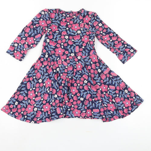 JoJo Maman Bébé Girls Floral Dress 12 Slim Multicoloured