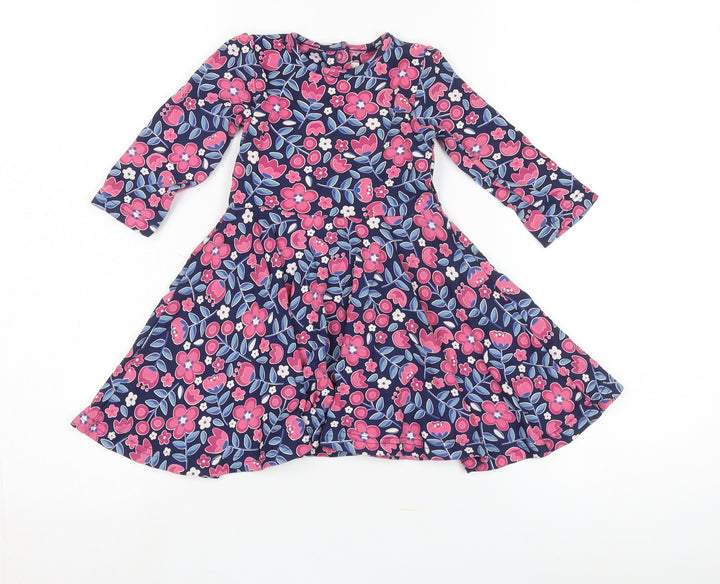 JoJo Maman Bébé Girls Floral Dress 12 Slim Multicoloured