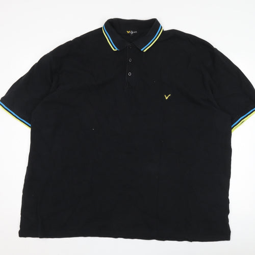 Voi Jeans Men's 3XL Black Polo Shirt, Casual Cotton