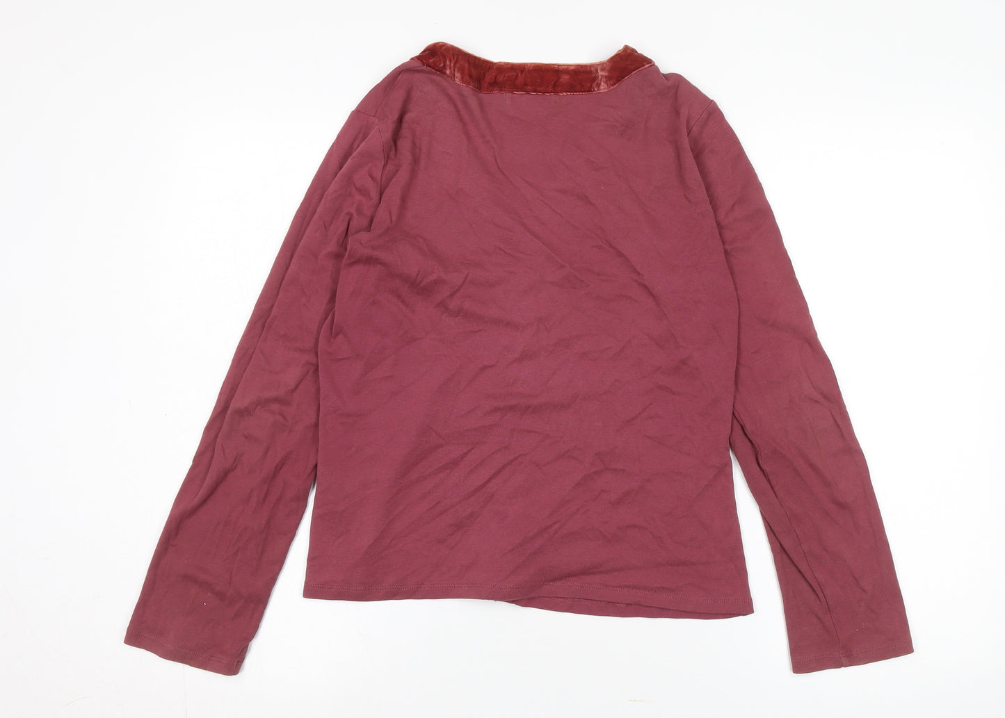 Boden Women's Red Button-Up Long Sleeve Top Size 14