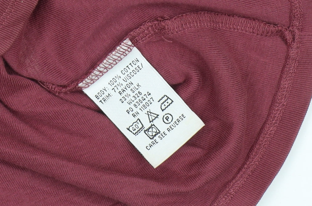 Boden Women's Red Button-Up Long Sleeve Top Size 14
