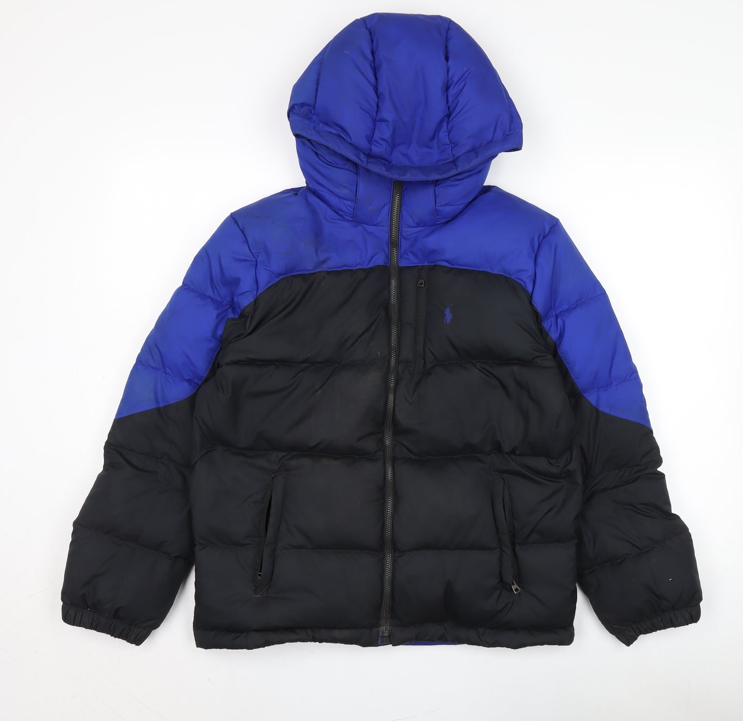Polo Ralph Lauren Boys Blue Black Puffer Jacket 14-15 Years