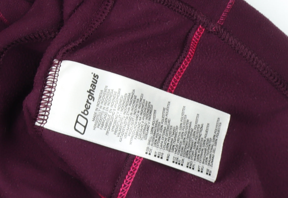 Berghaus Women's Purple 1/2 Zip Fleece Sweatshirt Size 10