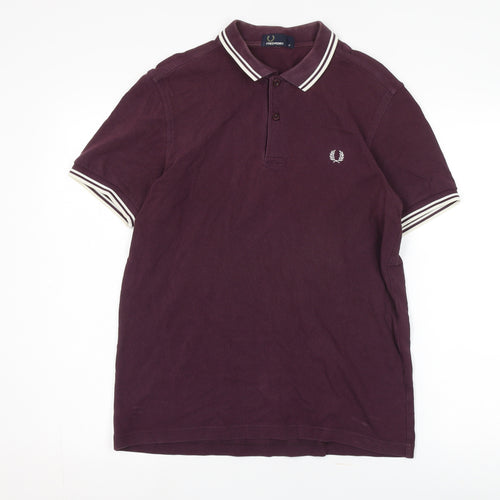 Fred Perry Men's Purple Polo Shirt M - Casual, Iconic Style