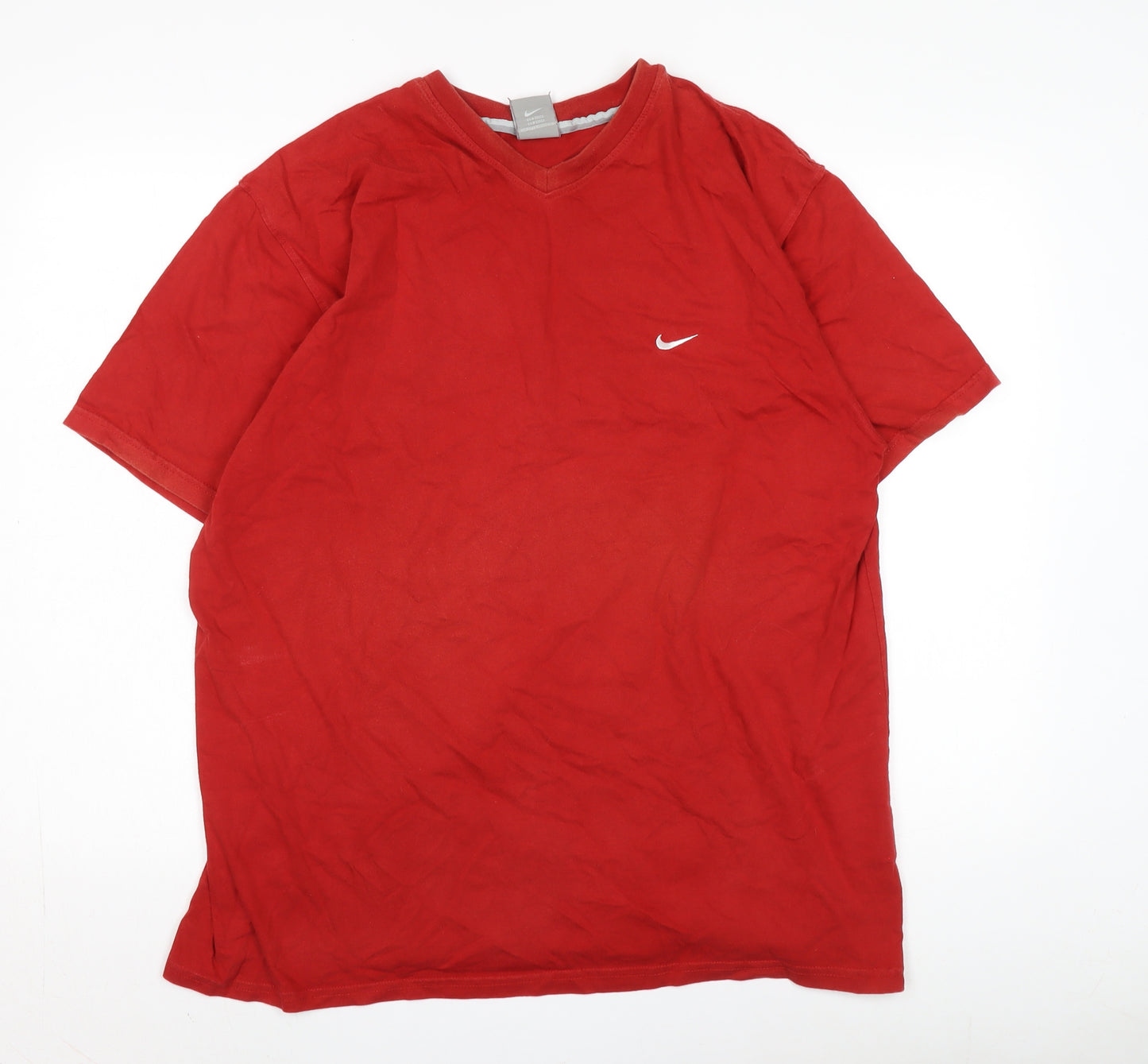 Nike Men's Red XL V-Neck T-Shirt
