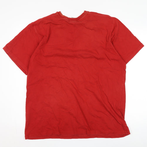 Nike Men's Red XL V-Neck T-Shirt