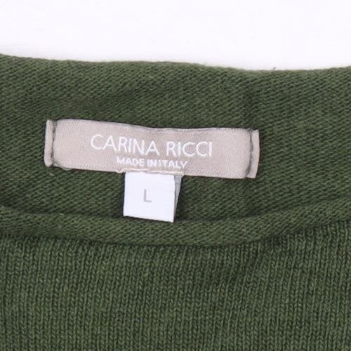 Carina Ricci Women's Green Tunic Jumper L