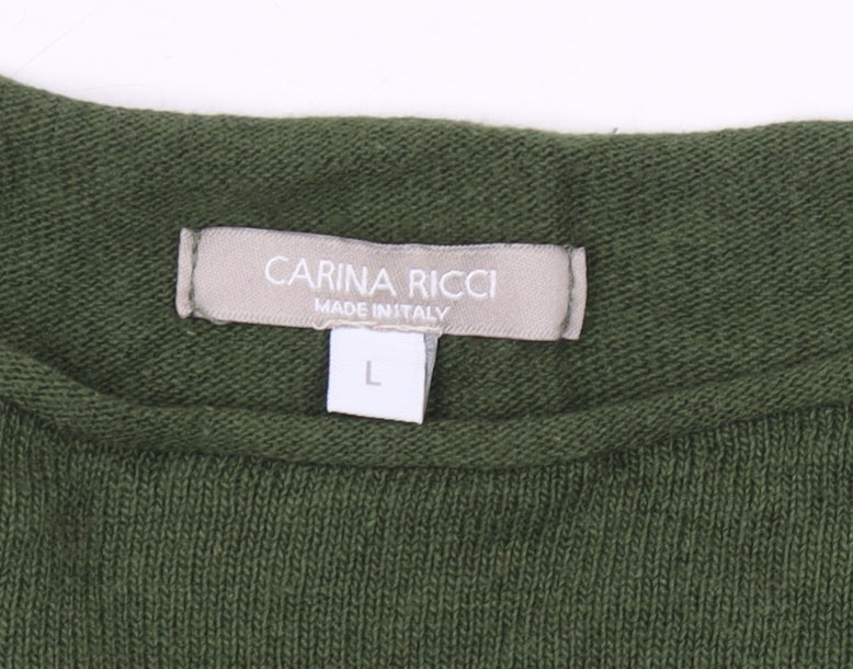 Carina Ricci Women's Green Tunic Jumper L