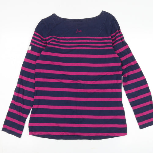 Joules Women's Multicoloured Striped 3/4 Sleeve T-Shirt Size 12