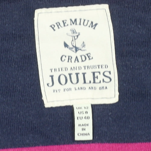 Joules Women's Multicoloured Striped 3/4 Sleeve T-Shirt Size 12