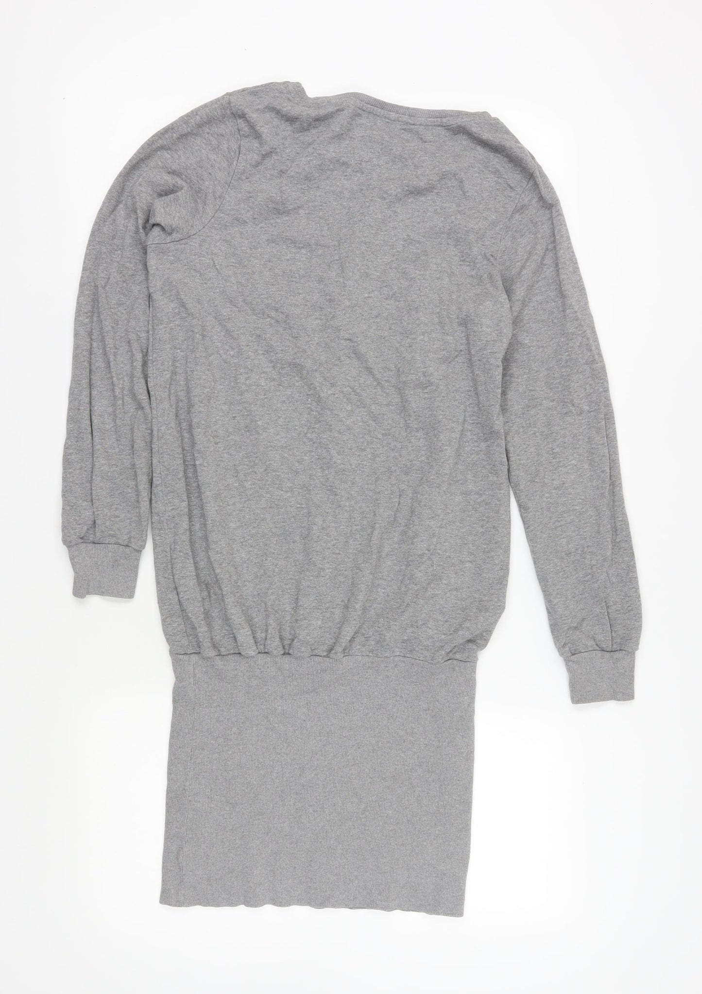 Next Grey Knit Long Sleeve Women's Sweater Dress - Size 10