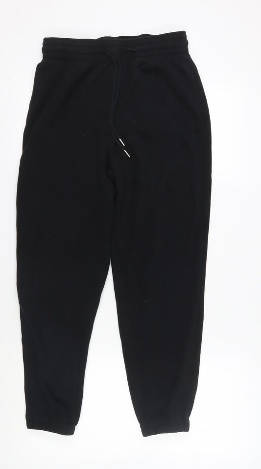 H&M Women's Black Jogger Trousers, Size M, Cotton Blend