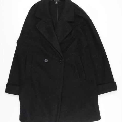 Next Women's Black Plus Size Classic Overcoat