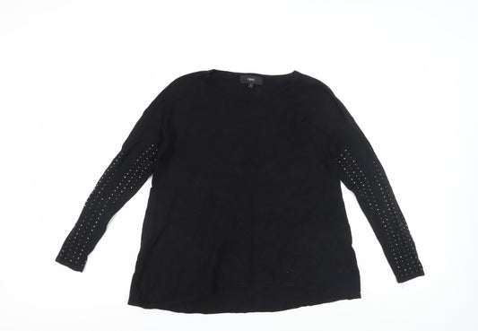 Next Women's Black Studded Pullover Jumper Size 8