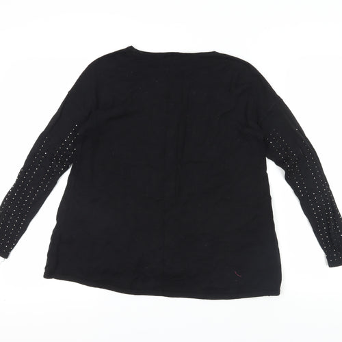 Next Women's Black Studded Pullover Jumper Size 8