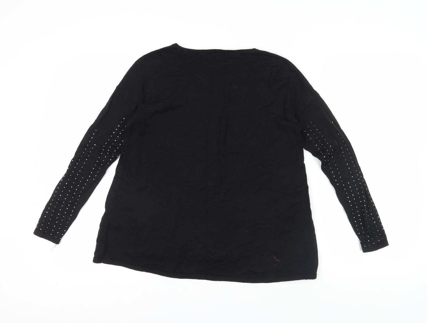 Next Women's Black Studded Pullover Jumper Size 8