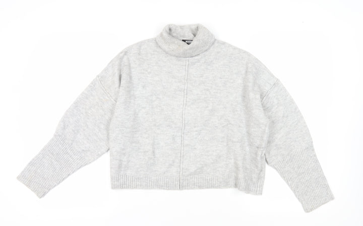 Missguided Womens Grey Roll Neck Petite Jumper