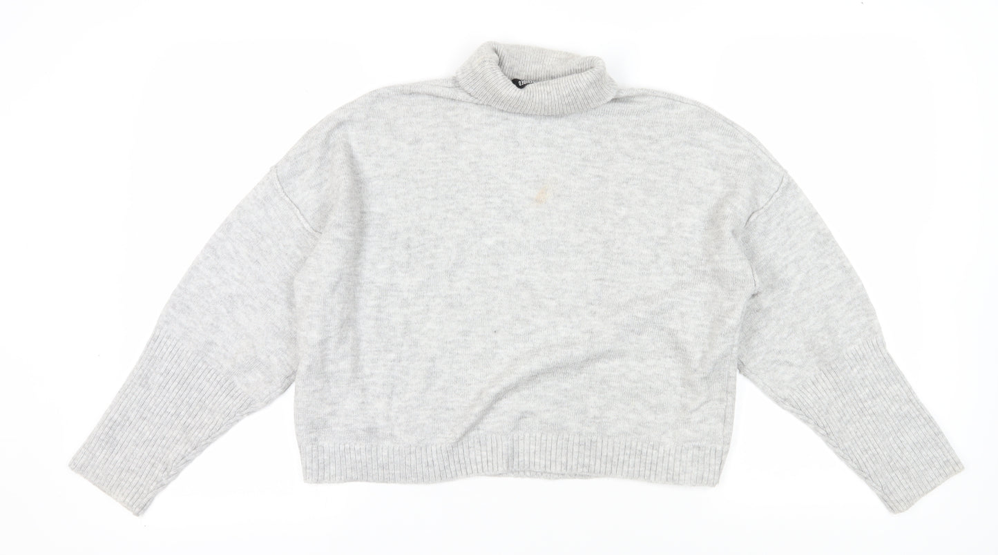 Missguided Womens Grey Roll Neck Petite Jumper