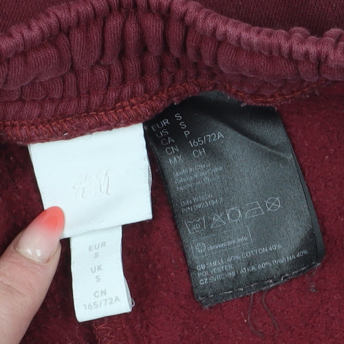 H&M Women's Red Jogger Trousers, Size S