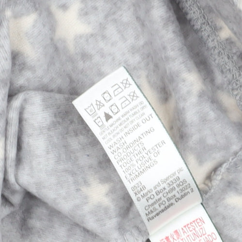 Marks and Spencer Women's Grey Star Pyjama Top L