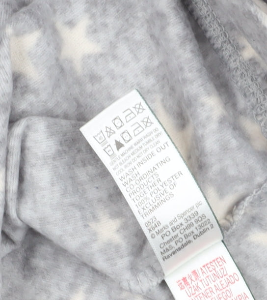 Marks and Spencer Women's Grey Star Pyjama Top L