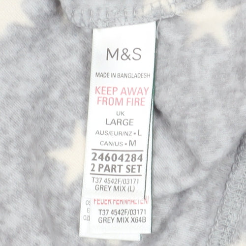 Marks and Spencer Women's Grey Star Pyjama Top L