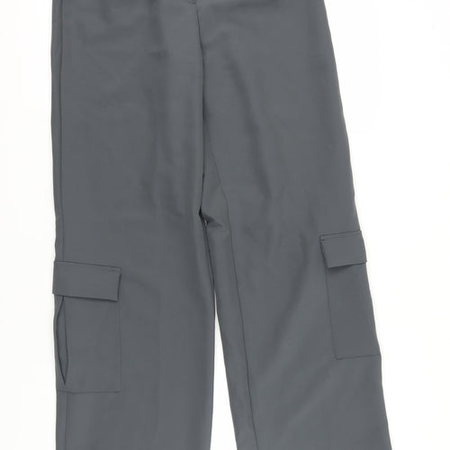 PrettyLittleThing Women Grey Cargo Trousers Size 10