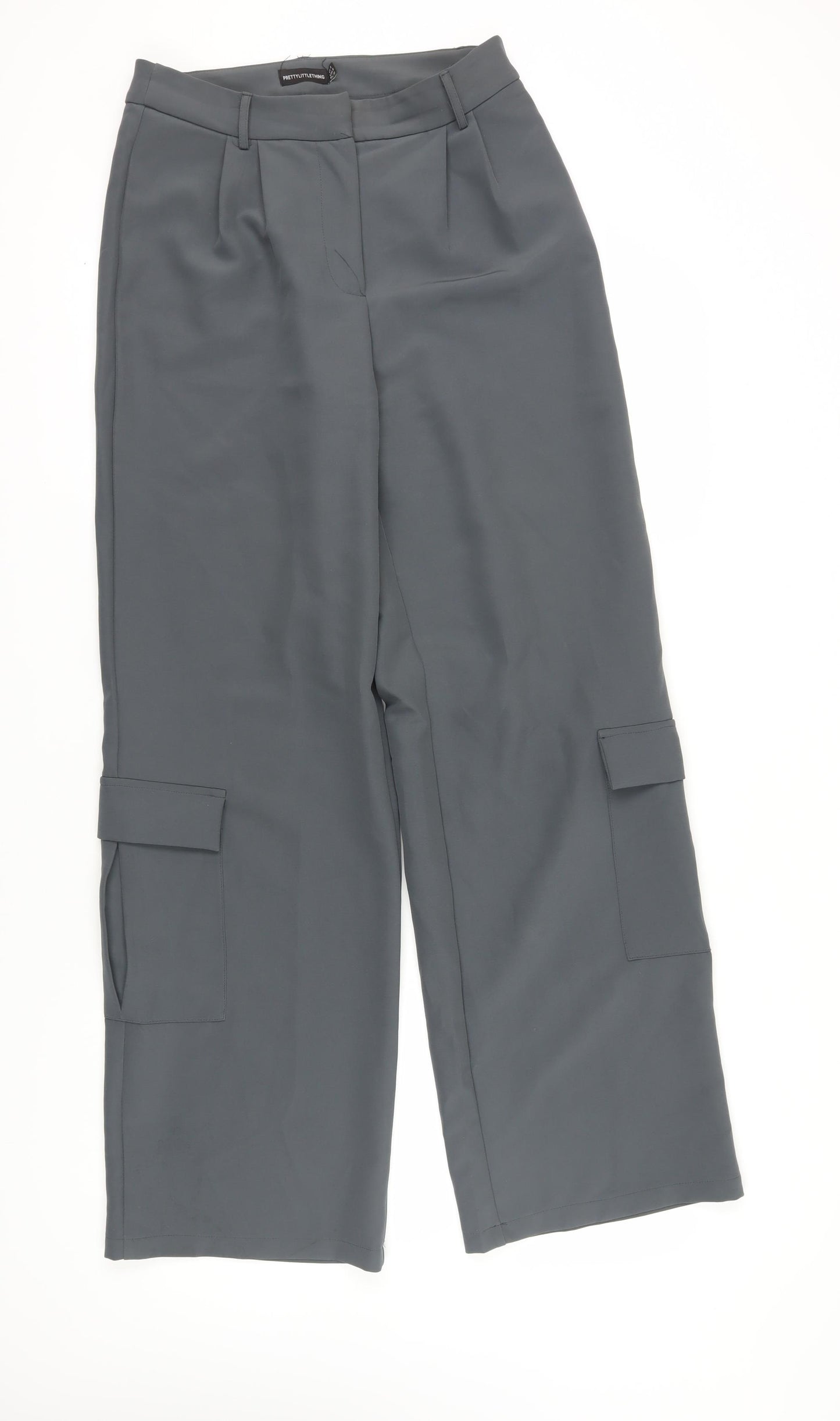 PrettyLittleThing Women Grey Cargo Trousers Size 10