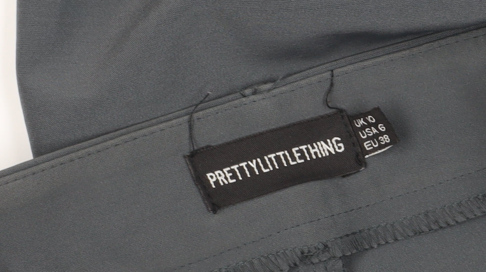 PrettyLittleThing Women Grey Cargo Trousers Size 10