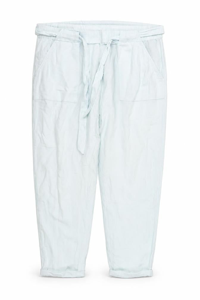 Marks and Spencer Women's Ivory Cotton Paperbag Trousers Size 20