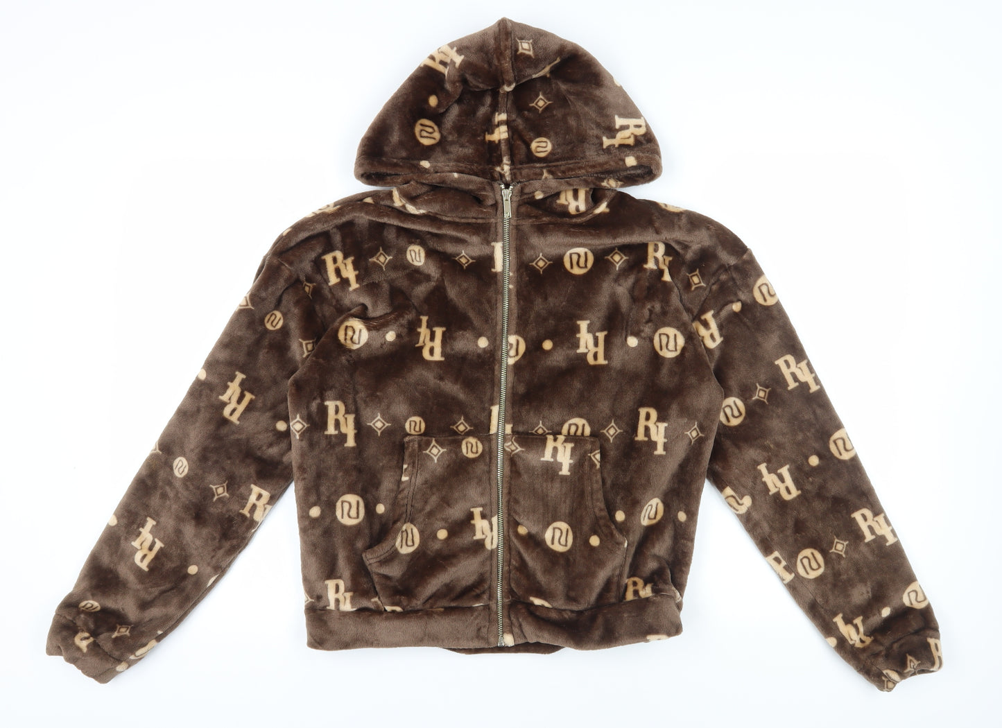 River Island Women's Brown Full Zip Hoodie Size S