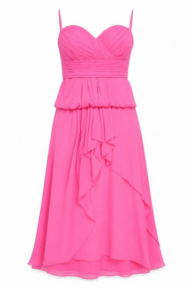 Mori Lee Women's Pink Long Blouson Dress Size 12
