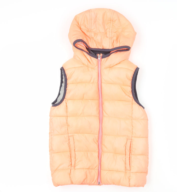 Next Girls Orange Hooded Puffer Jacket 10 Years