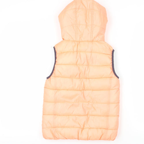 Next Girls Orange Hooded Puffer Jacket 10 Years