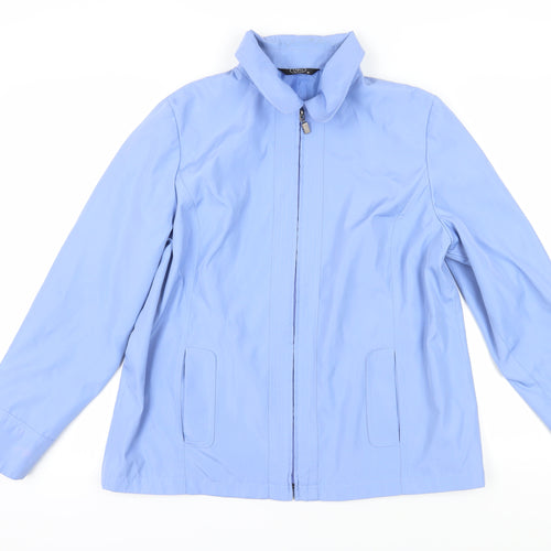 Bm Women's Blue Basic Jacket M Full Zip Casual