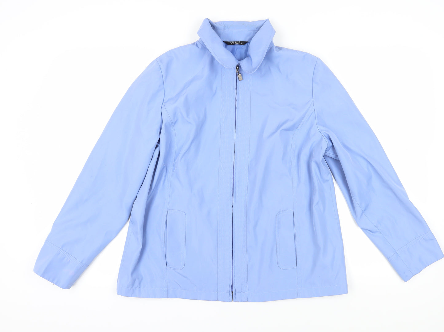 Bm Women's Blue Basic Jacket M Full Zip Casual