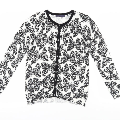 Marks and Spencer Women's Black Floral Cardigan, Size 12