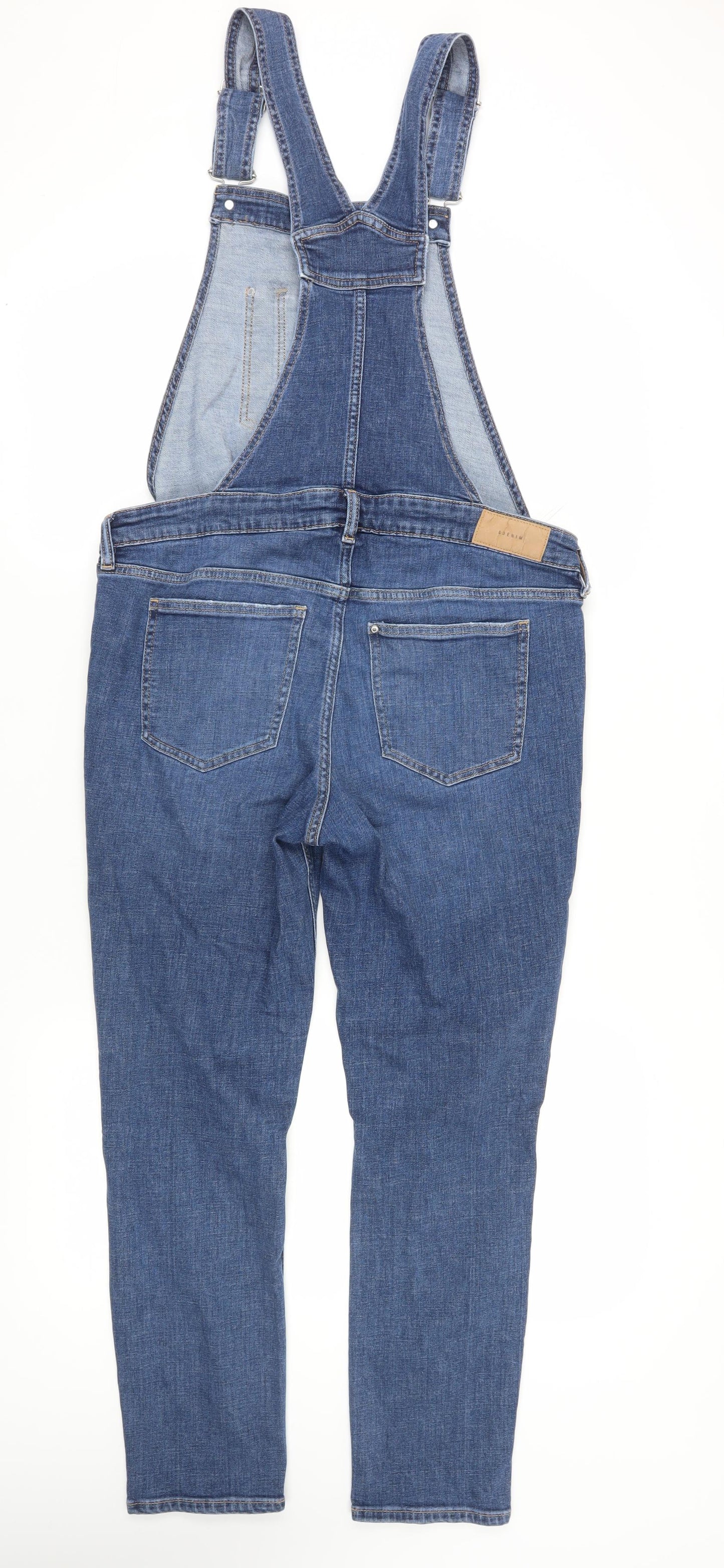 H&M Women's Blue Denim Maternity Dungarees, Size 12