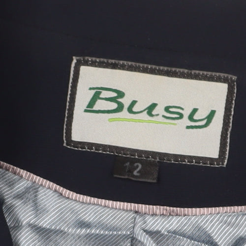 Busy Women's Blue Classic Blazer, Size 12