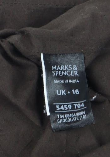 Marks and Spencer Women's Brown Slip Dress Size 16